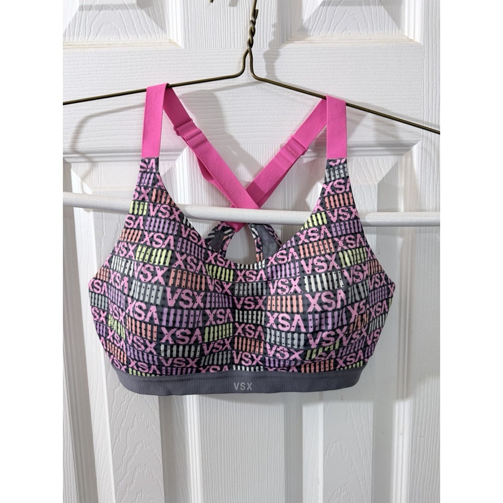 VICTORIA'S SECRET VSX Sport Player Racerback Sport Train Bra Multi Color 34C